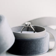 Elegant Round Brilliant Cut Moissanite Ring